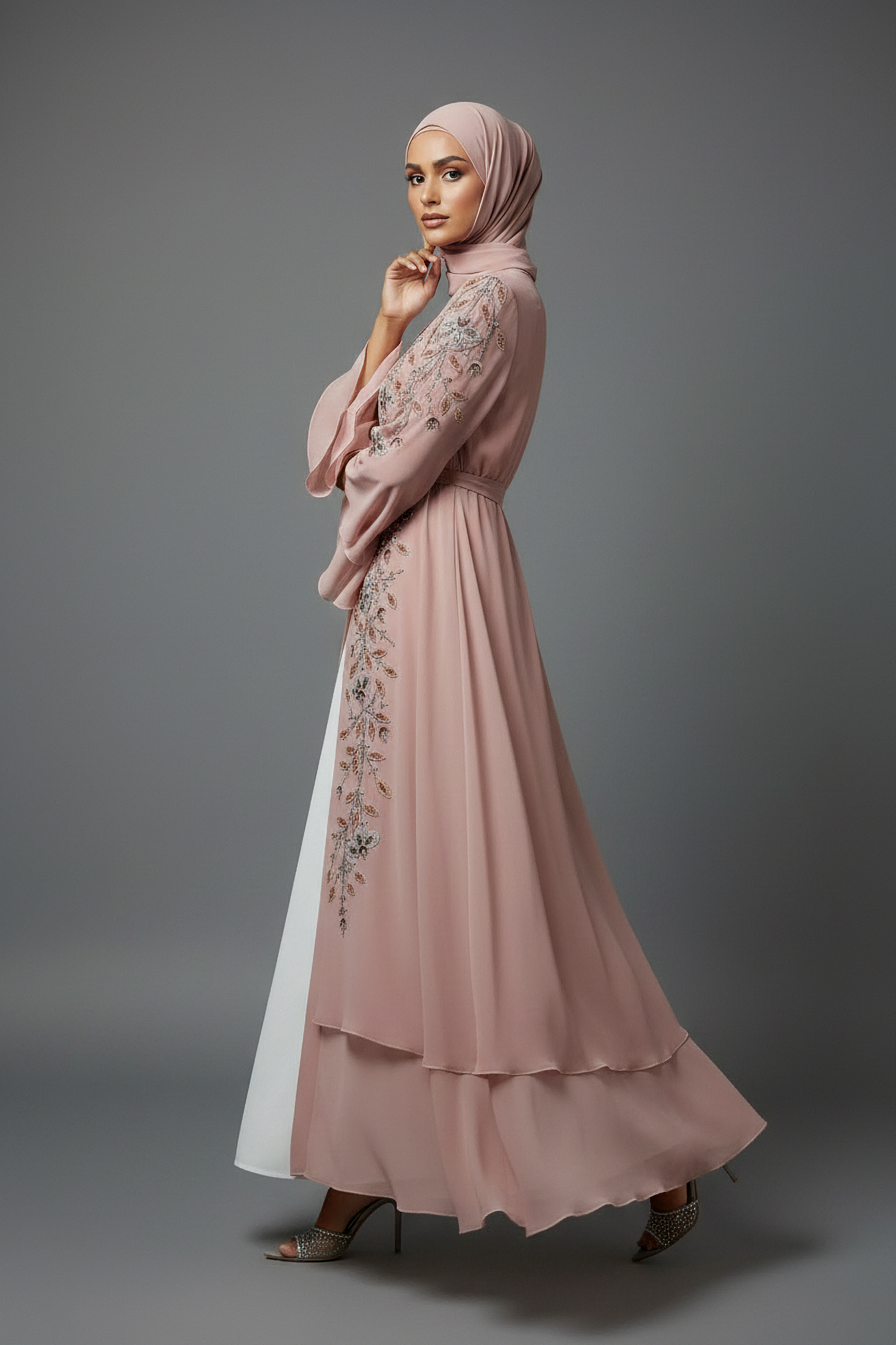 The Crystal Bloom Abaya