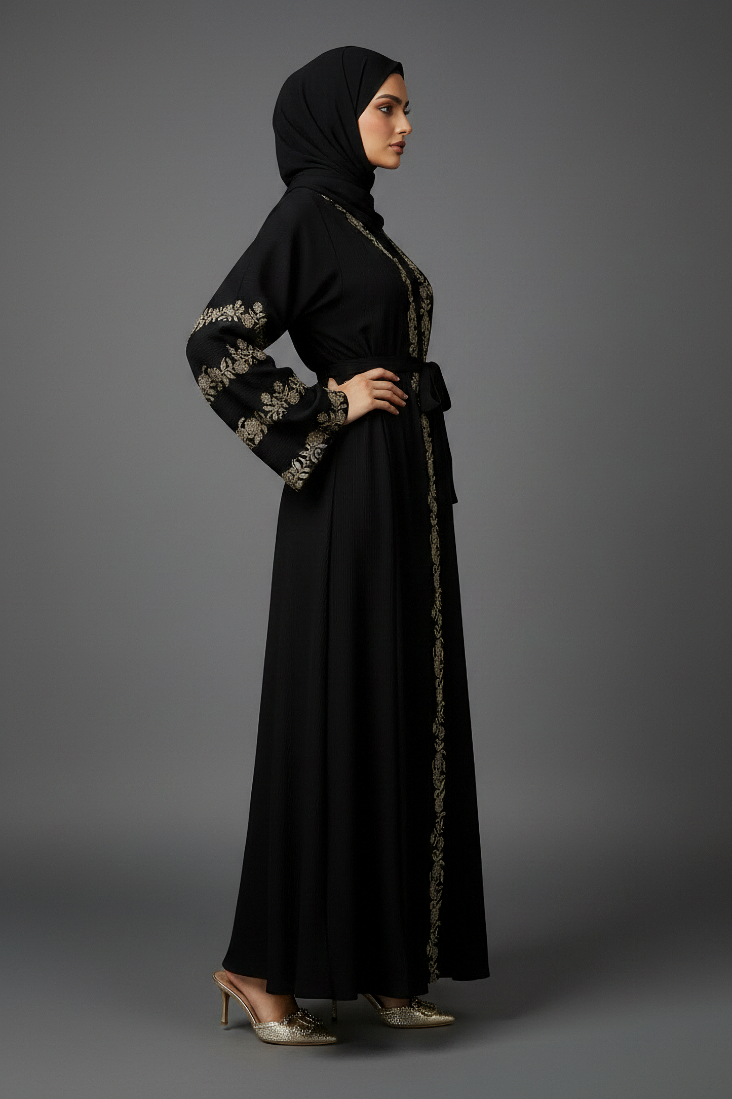 The Onyx Rose Abaya