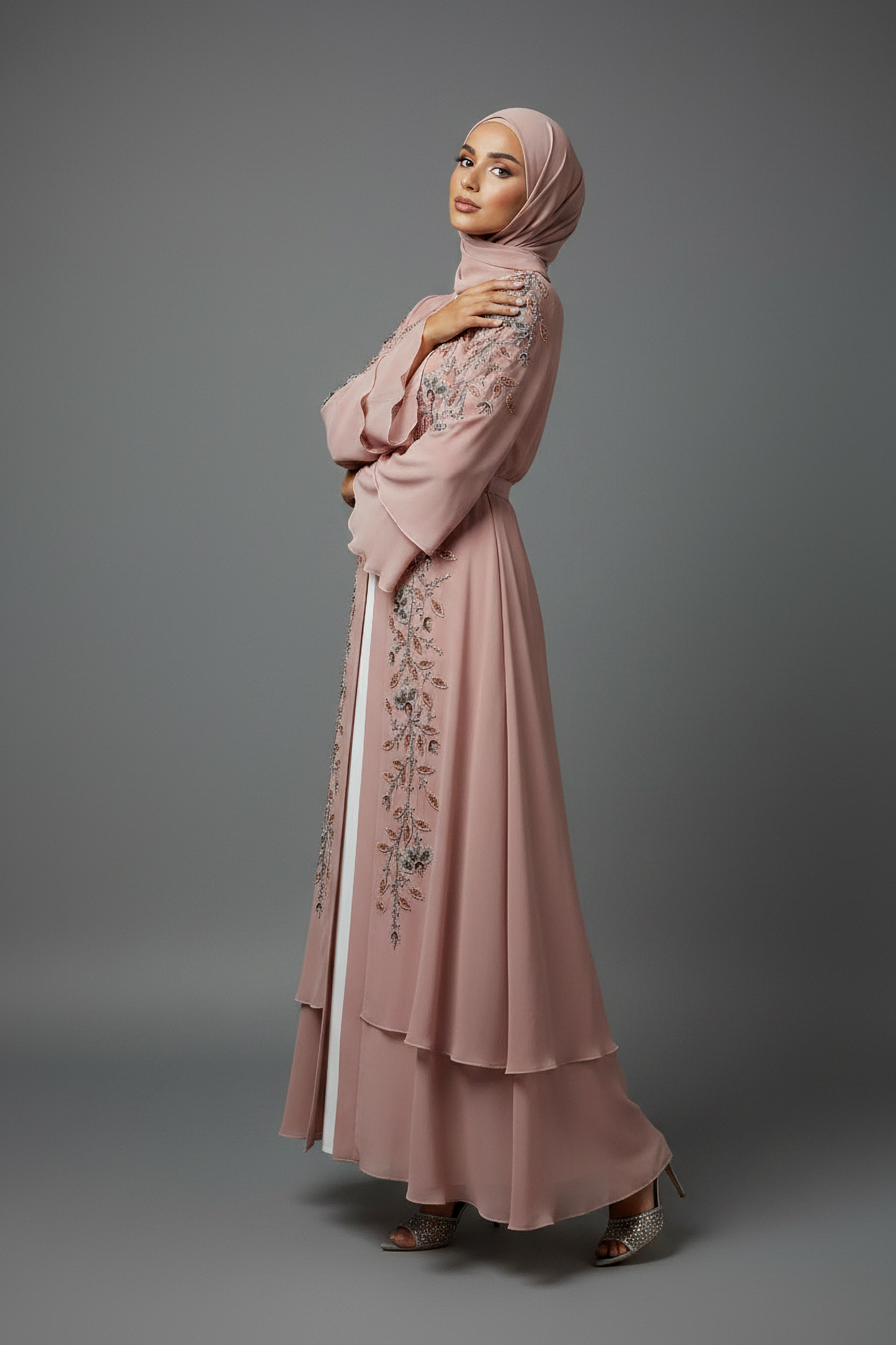The Crystal Bloom Abaya
