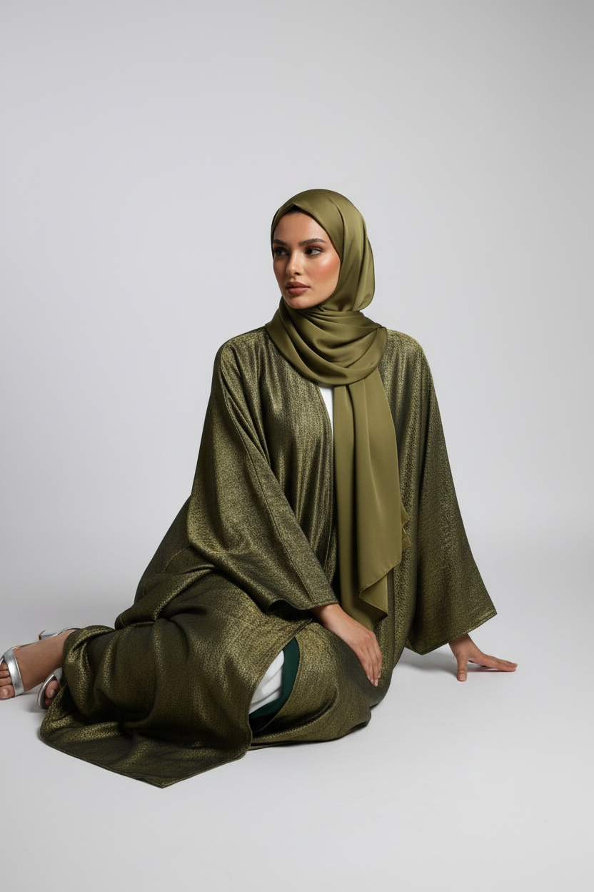 olive green abaya1