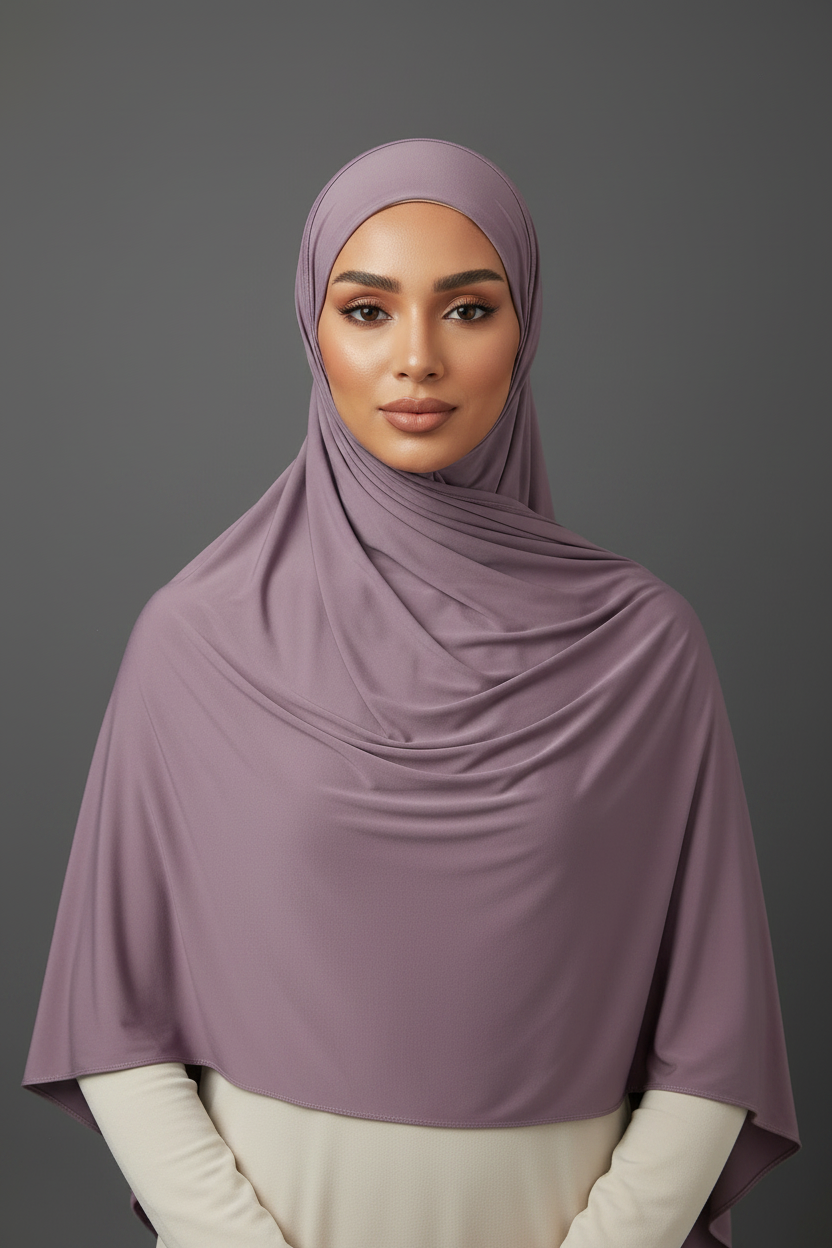Liquid Jersey Hijab - Dusty Lilac
