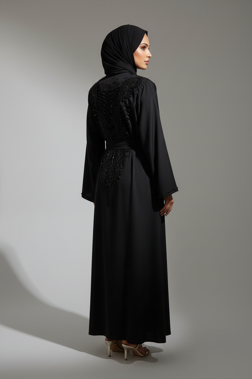The Black Orchid Abaya