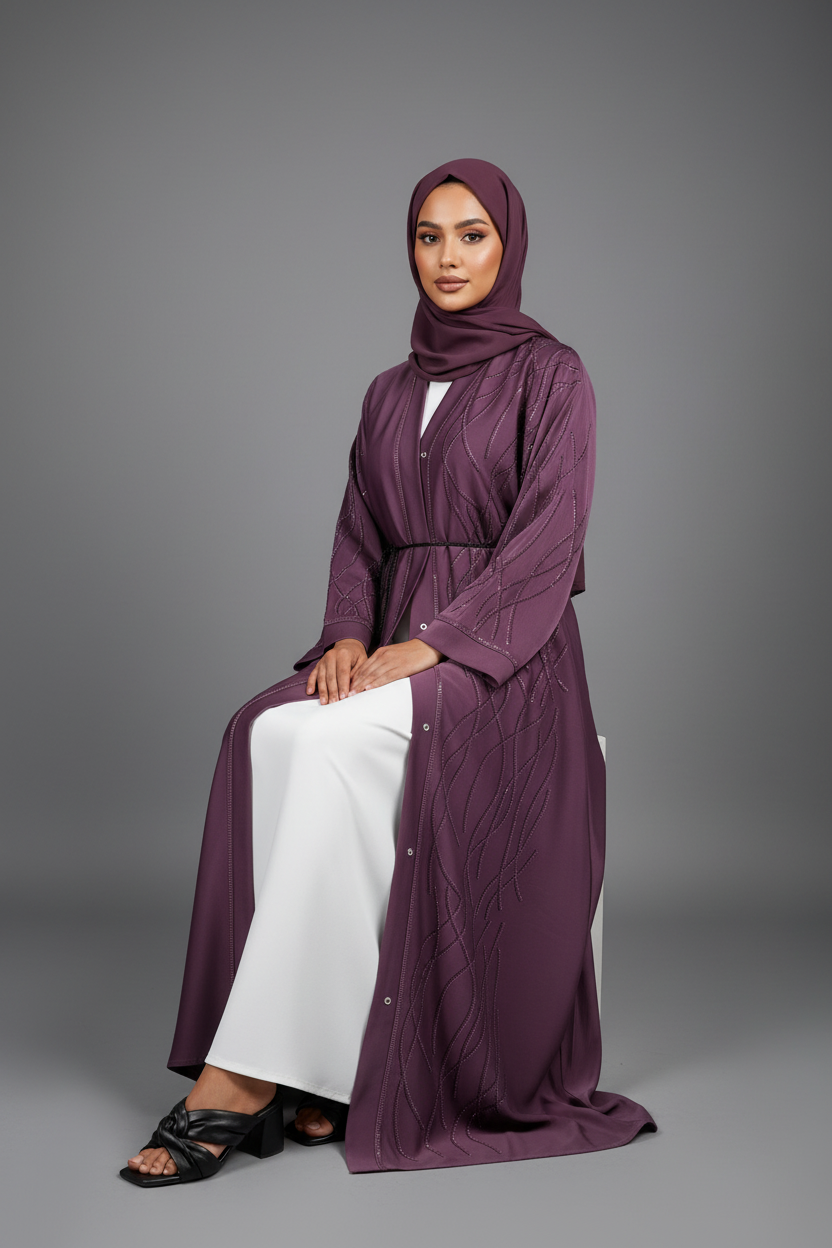 The Violet Lumière Abaya