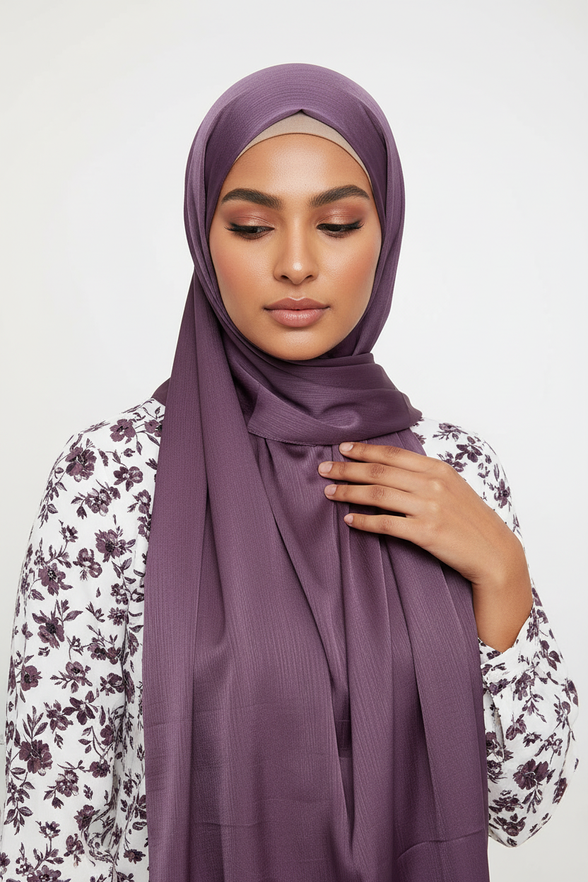 Mauve Hijab Pose 