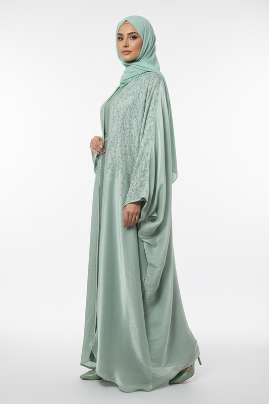 Serenity Dusty Sage Abaya