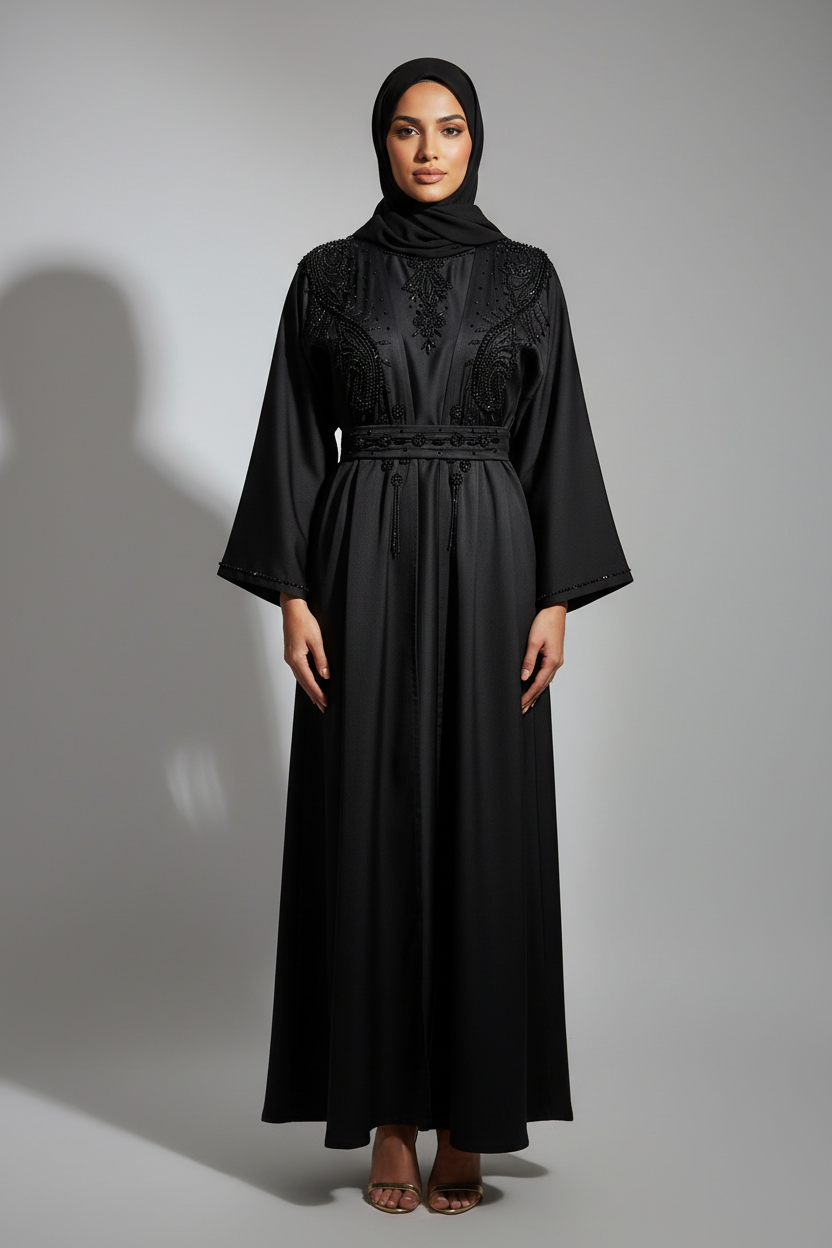 The Black Orchid Abaya