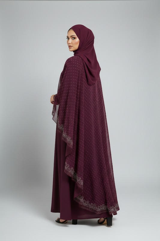 The Mulberry Signature Cape Abaya