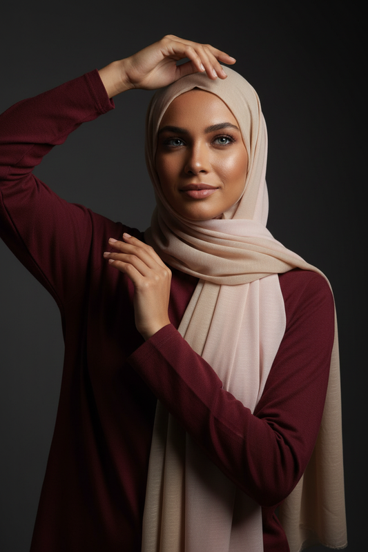 Ombré Hijab - Toffee Rose