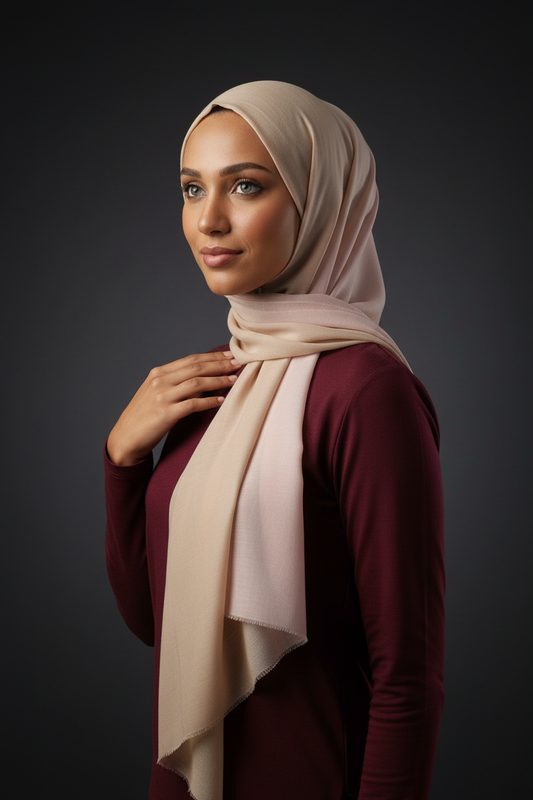 Ombré Hijab - Toffee Rose