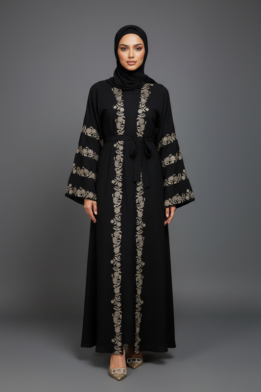 The Onyx Rose Abaya