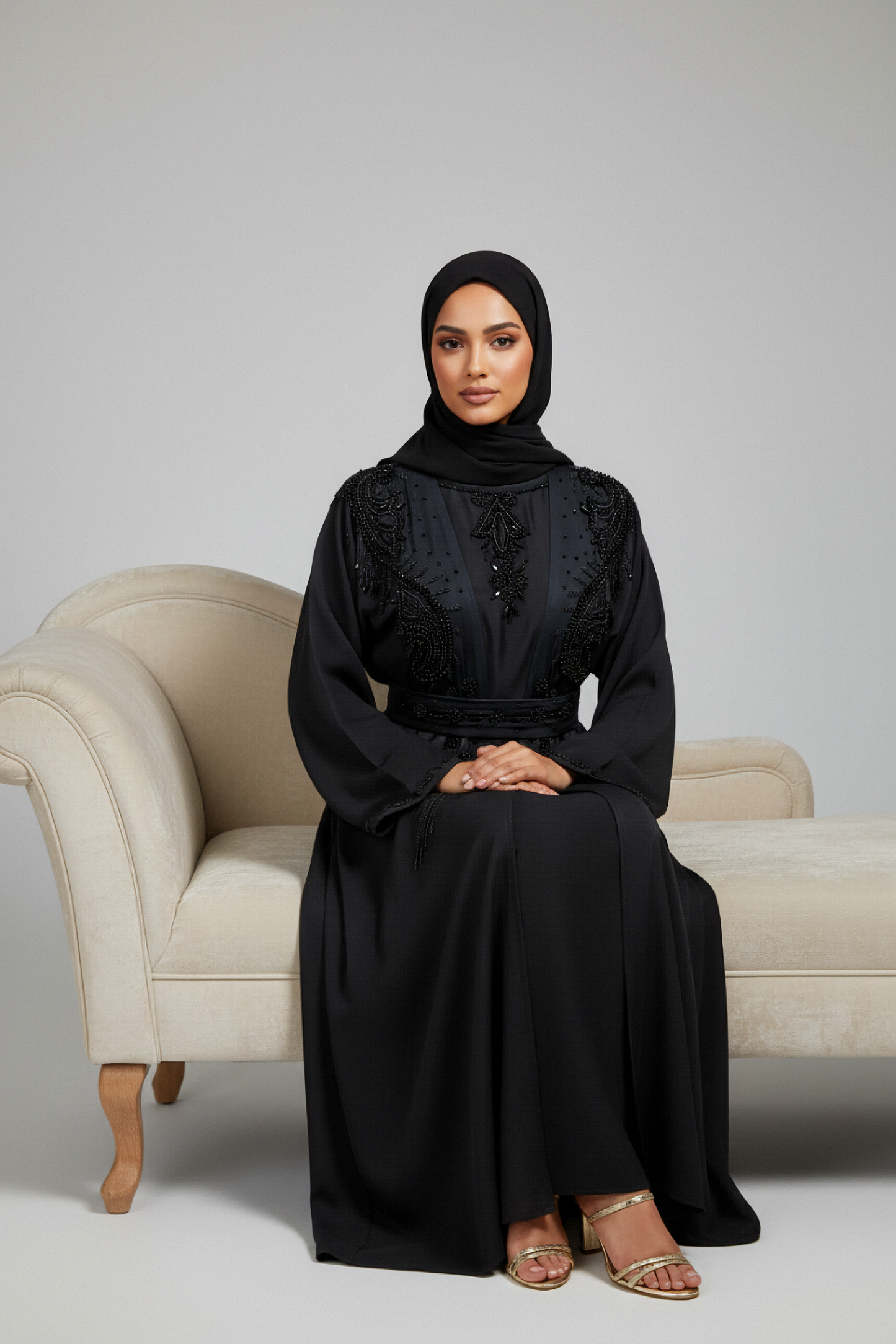 The Black Orchid Abaya