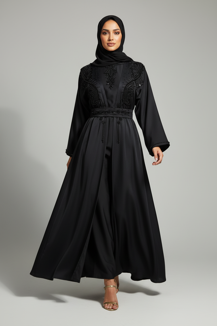 The Black Orchid Abaya