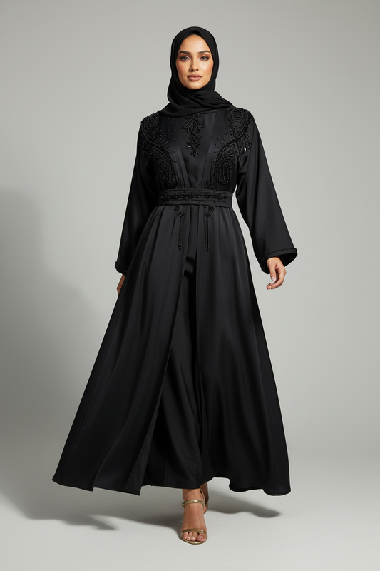 The Black Orchid Abaya