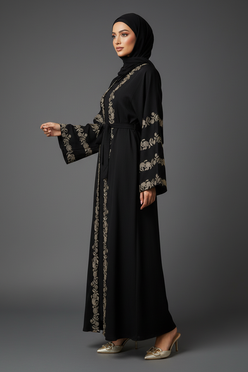 The Onyx Rose Abaya