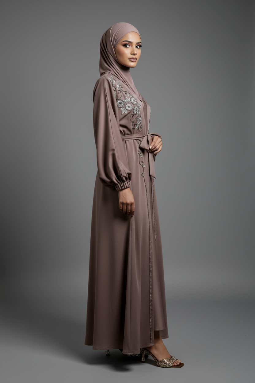 The Opulent Abaya in Mink