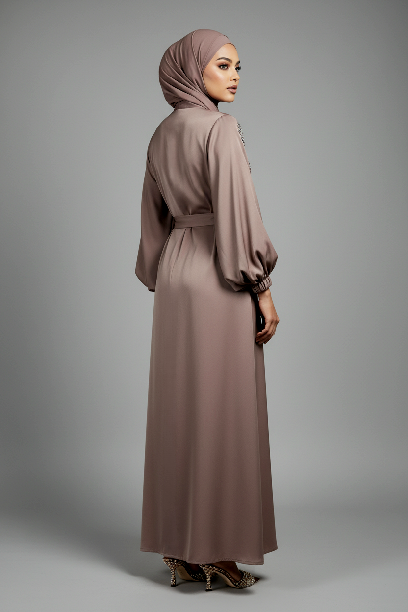 The Opulent Abaya in Mink