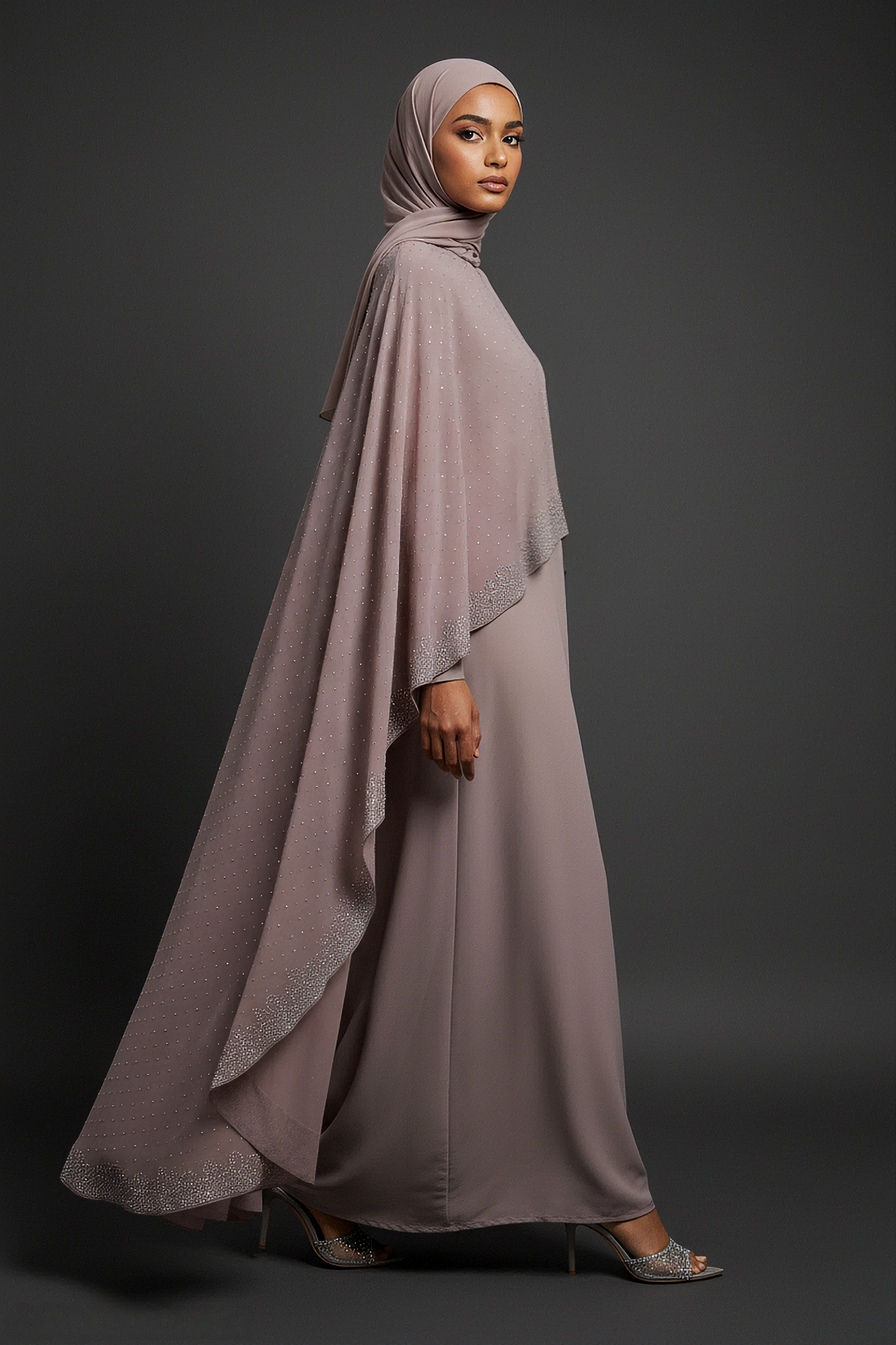 The Petal Signature Cape Abaya