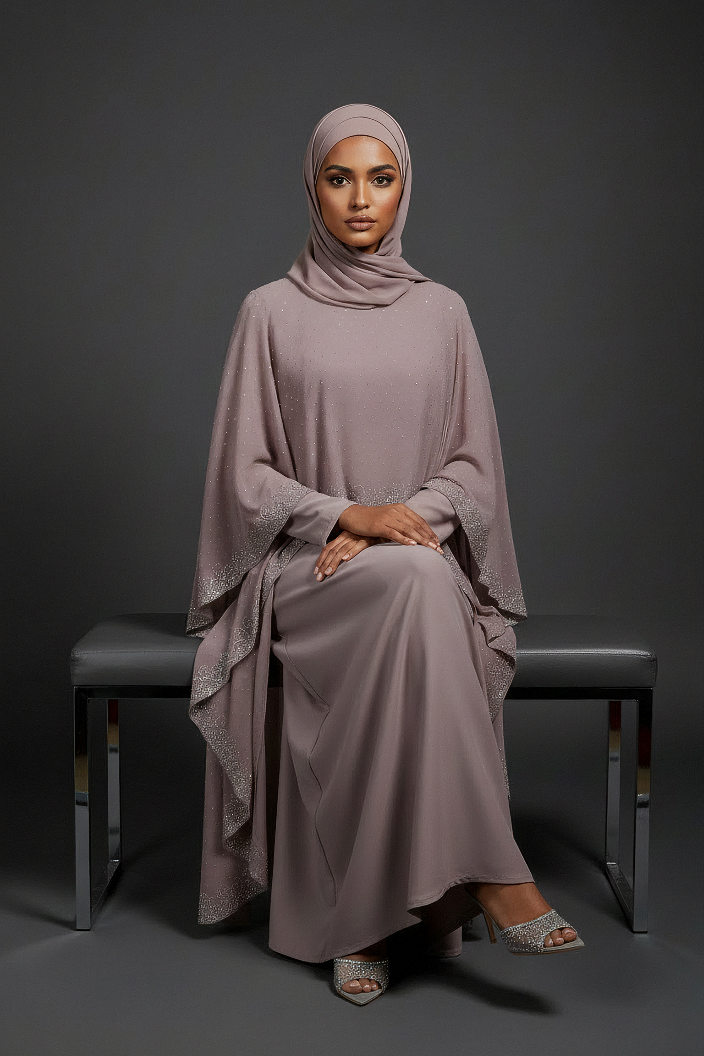 The Petal Signature Cape Abaya