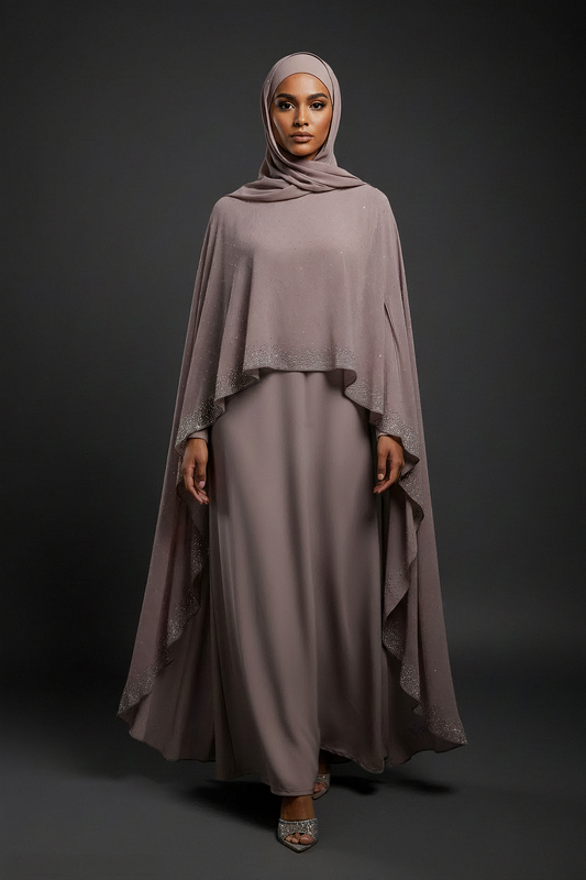 The Petal Signature Cape Abaya