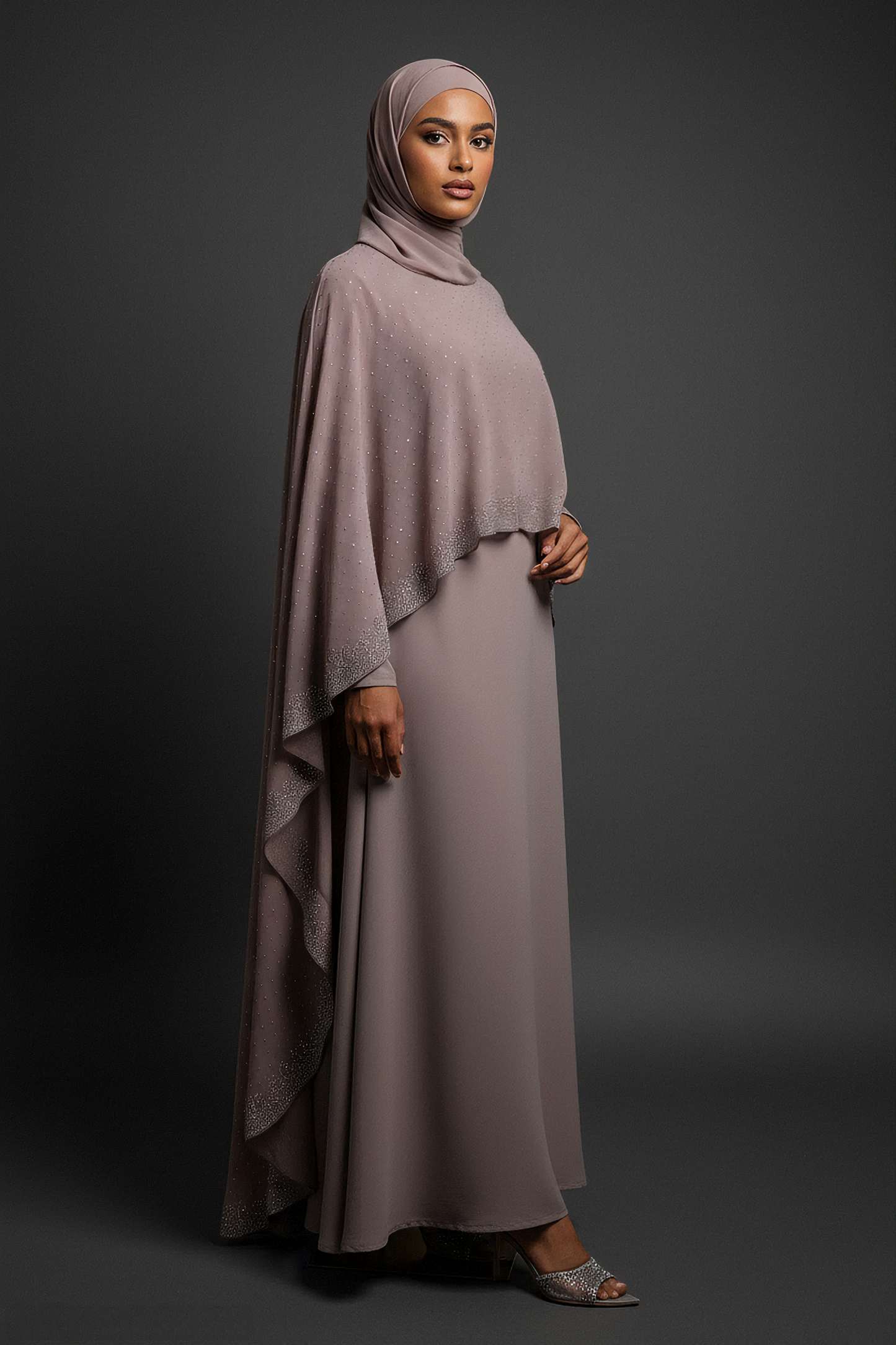 The Petal Signature Cape Abaya