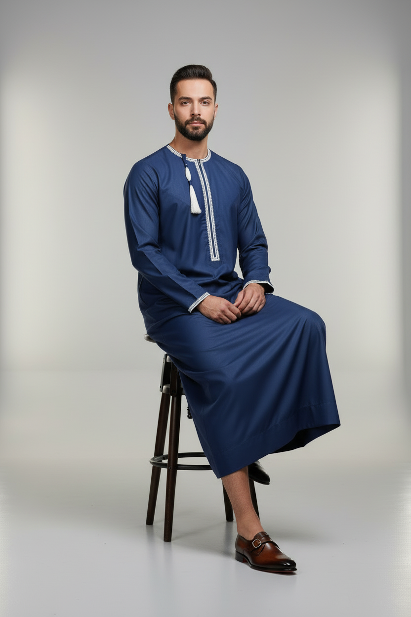 Navy Elegance Thobe