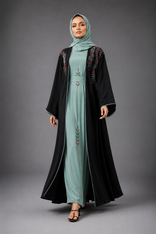 Midnight Garden Embellished Abaya