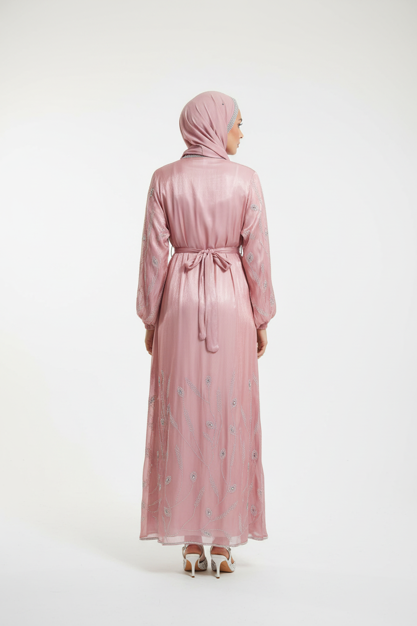 Rose Abaya Back