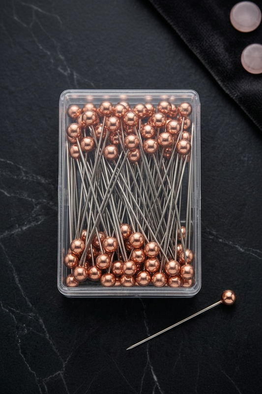 Rose Gold Ball Head Hijab Pins - No AP Label