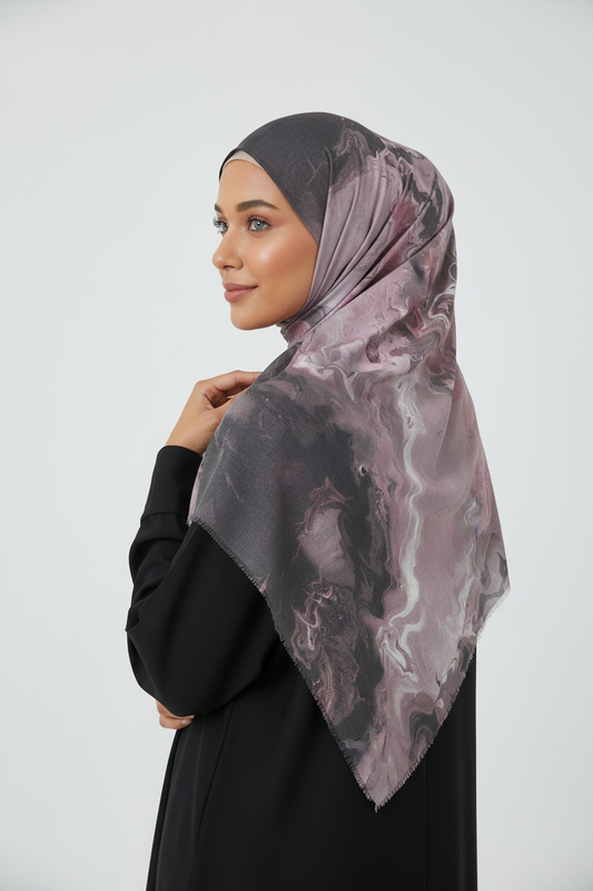 Woman wearing a black hijab 