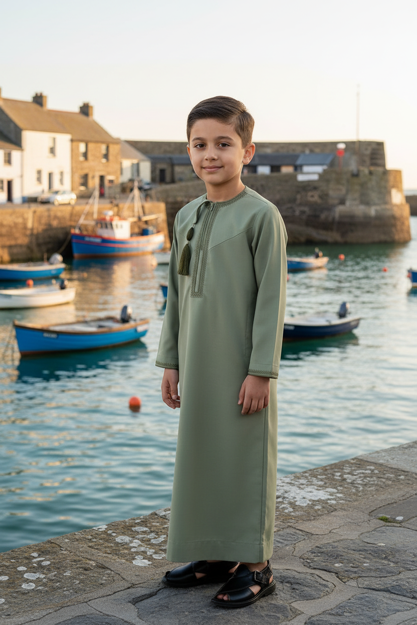 Sage Green Thobe Cornwall 4