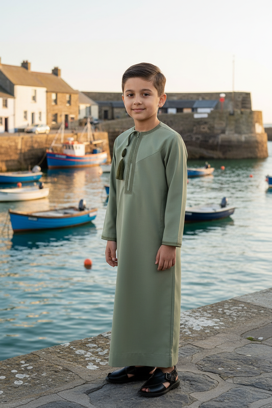 Sage Green Thobe Cornwall 4