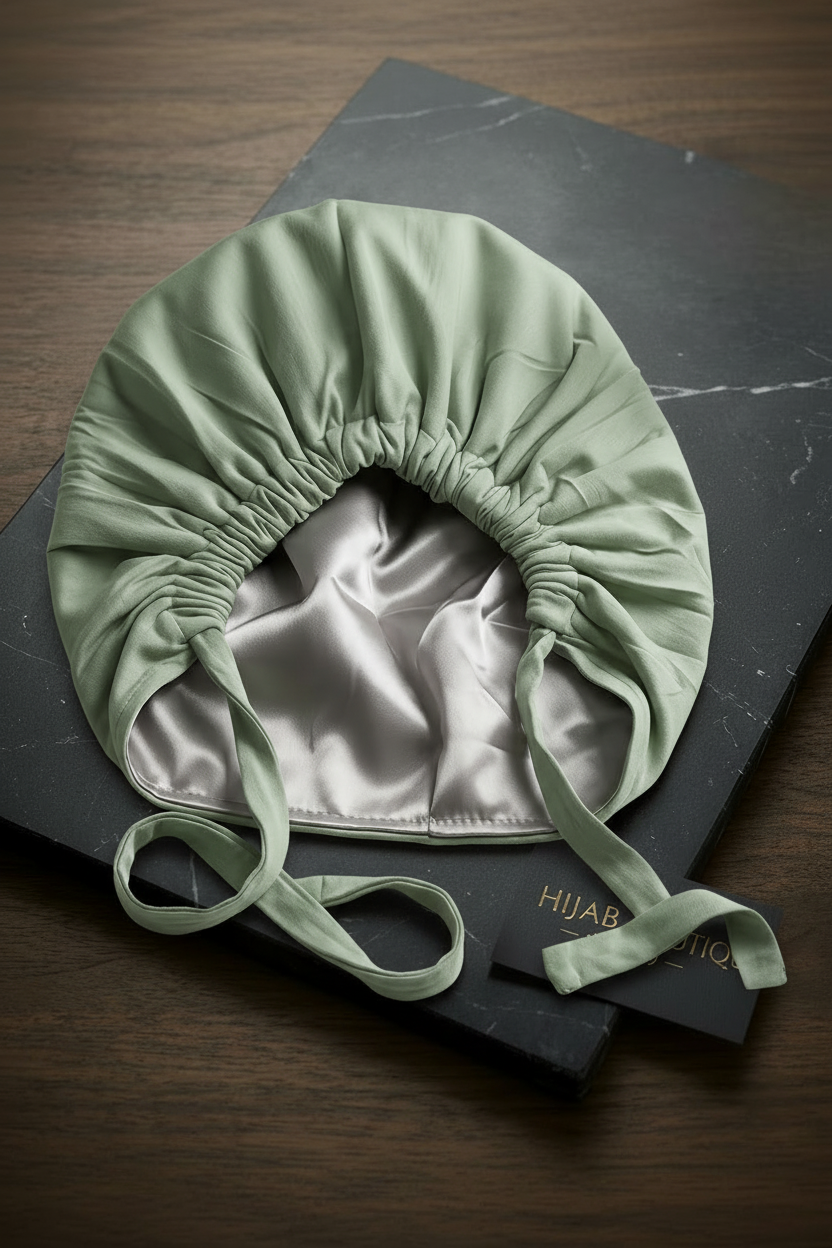 Satin Lined Bonnet - Sage Green