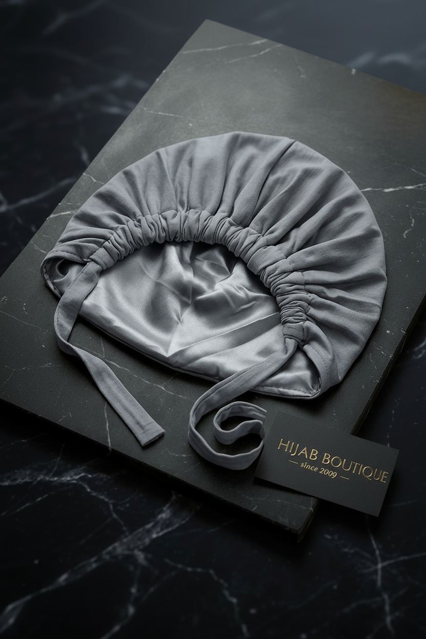 Satin Lined Bonnet - Steel Grey