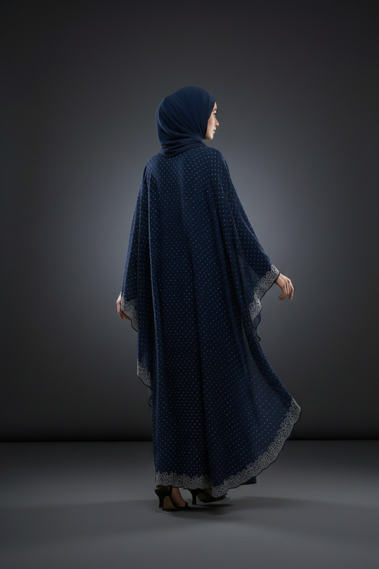 Midnight Navy Signature Cape Abaya