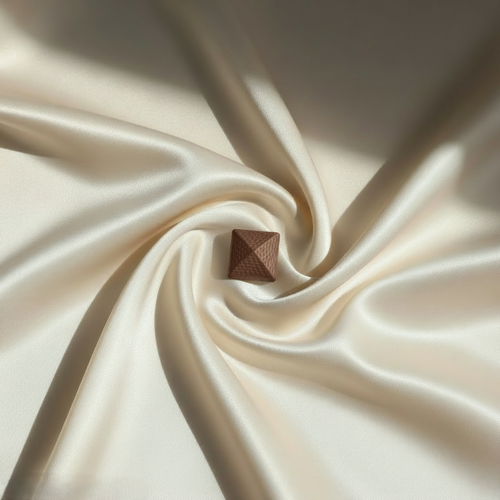 Taupe/Greige Hijab Magnet - Ivory Satin Swirl