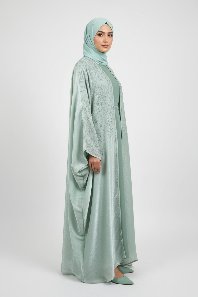 Serenity Dusty Sage Abaya