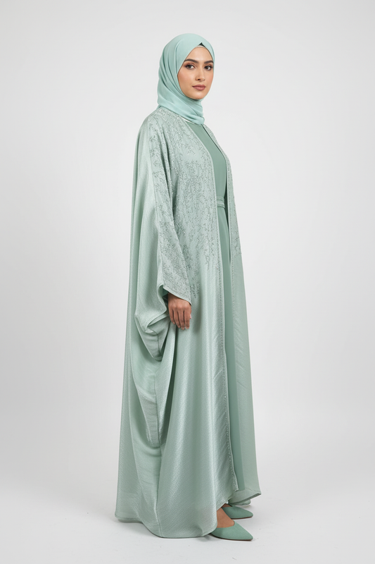 Serenity Dusty Sage Abaya