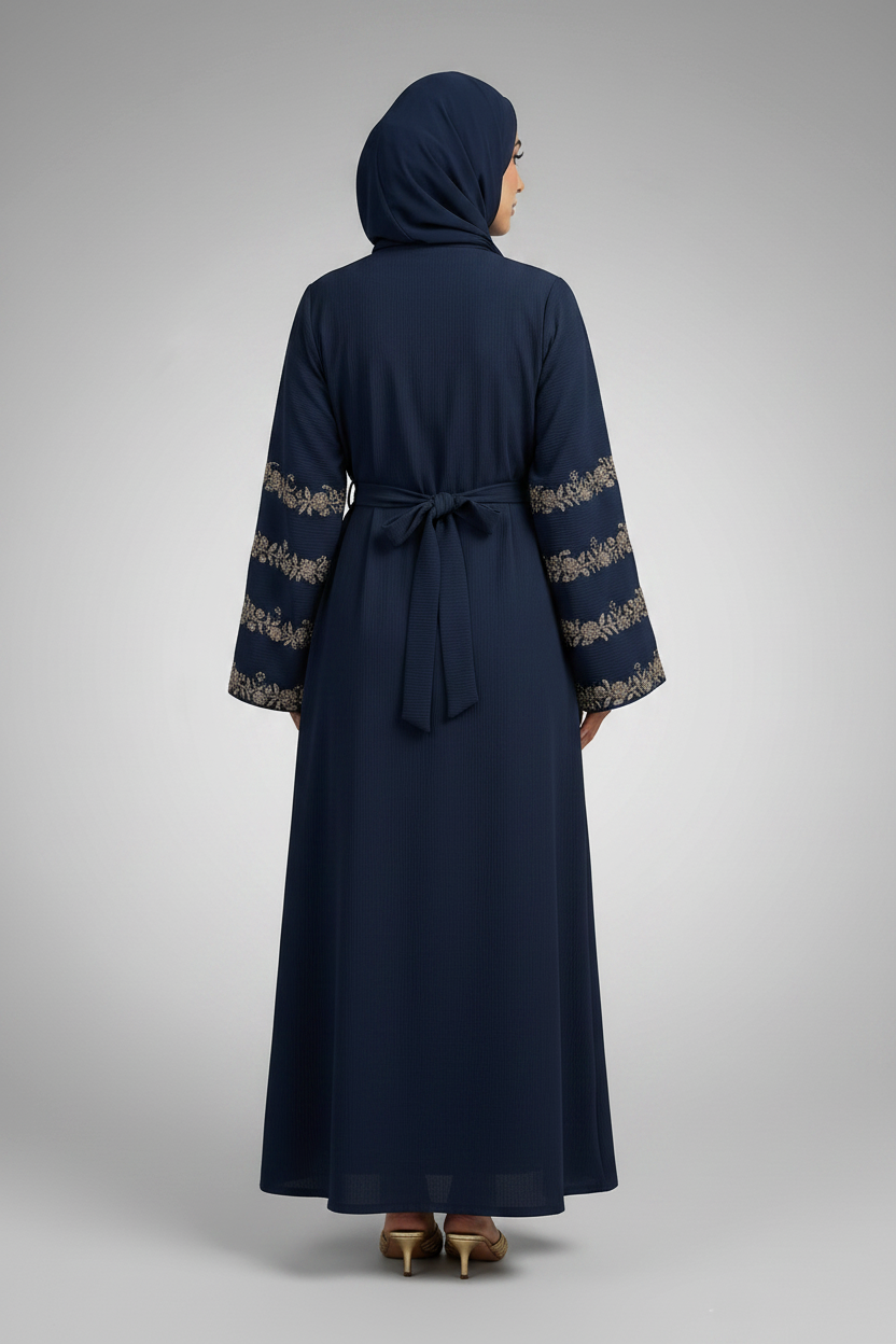 The Indigo Rose Abaya