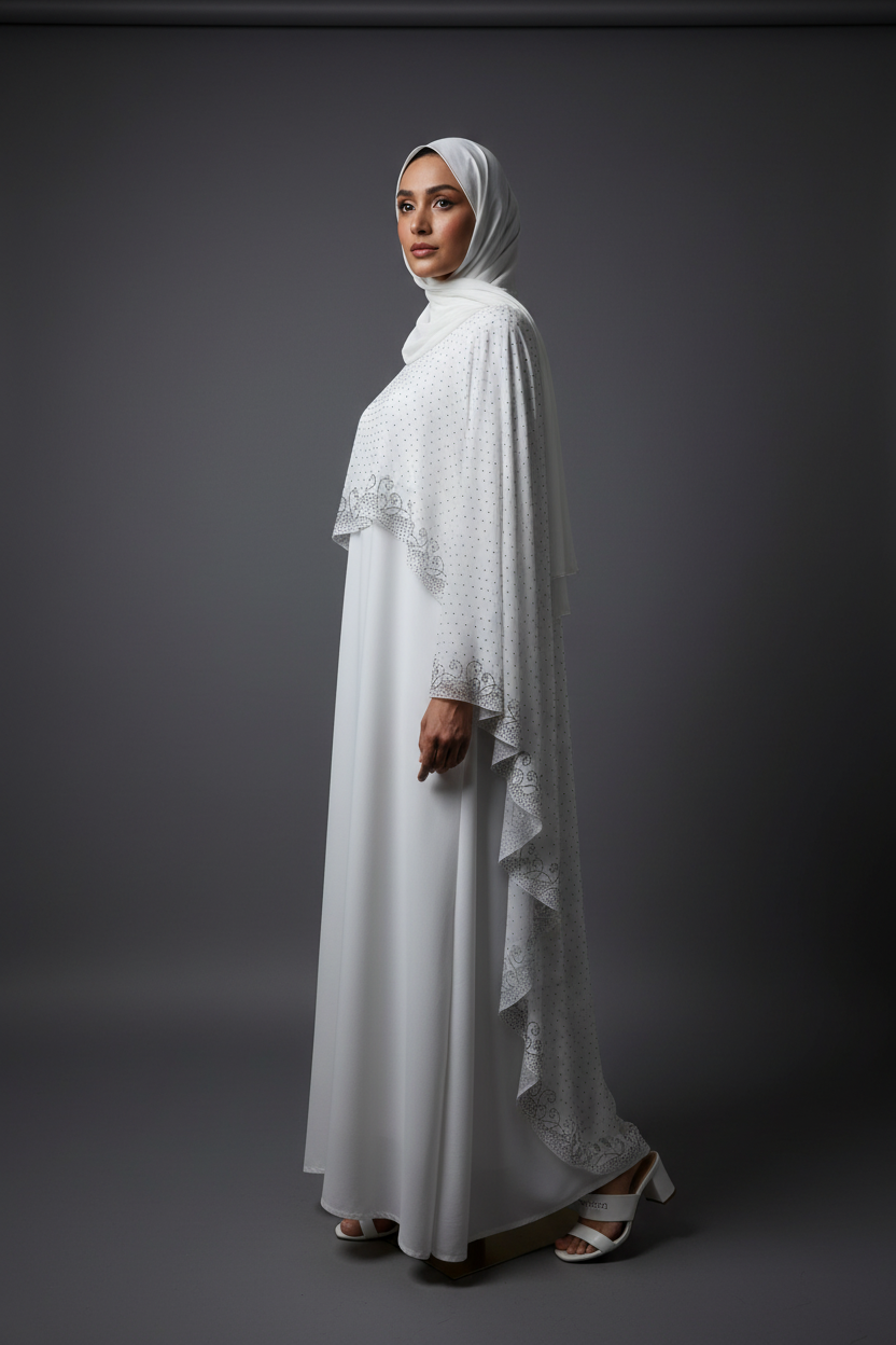 The Pearl Signature Cape Abaya