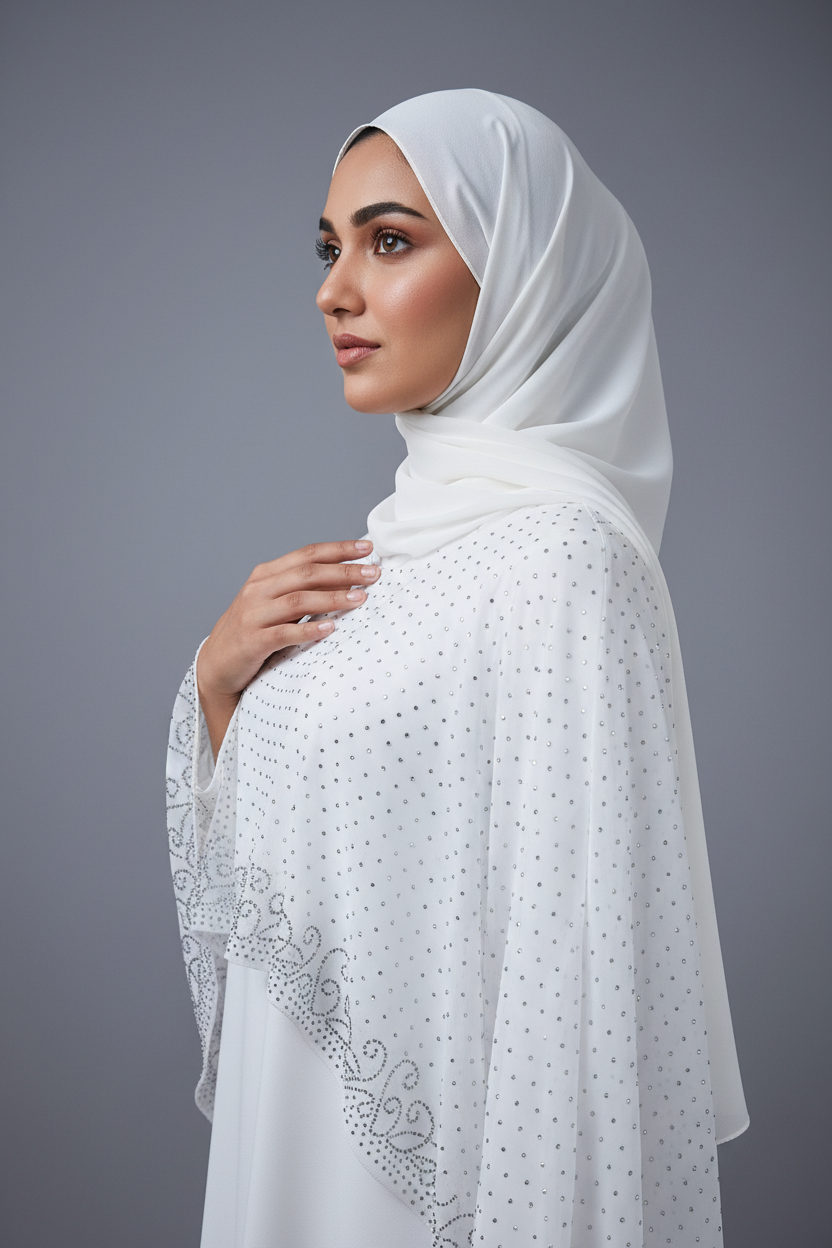 The Pearl Signature Cape Abaya